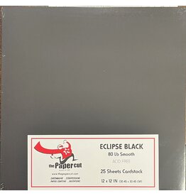 PAPER CUT THE PAPER CUT 80 LB ECLIPSE BLACK 12x12 CARDSTOCK 25 SHEETS