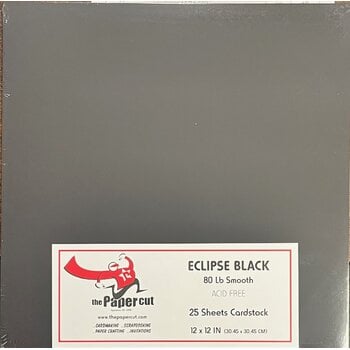 PAPER CUT THE PAPER CUT 80 LB ECLIPSE BLACK 12x12 CARDSTOCK 25 SHEETS