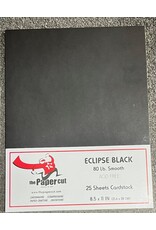 PAPER CUT THE PAPER CUT 80 LB ECLIPSE BLACK 8.5x11 CARDSTOCK 25 SHEETS