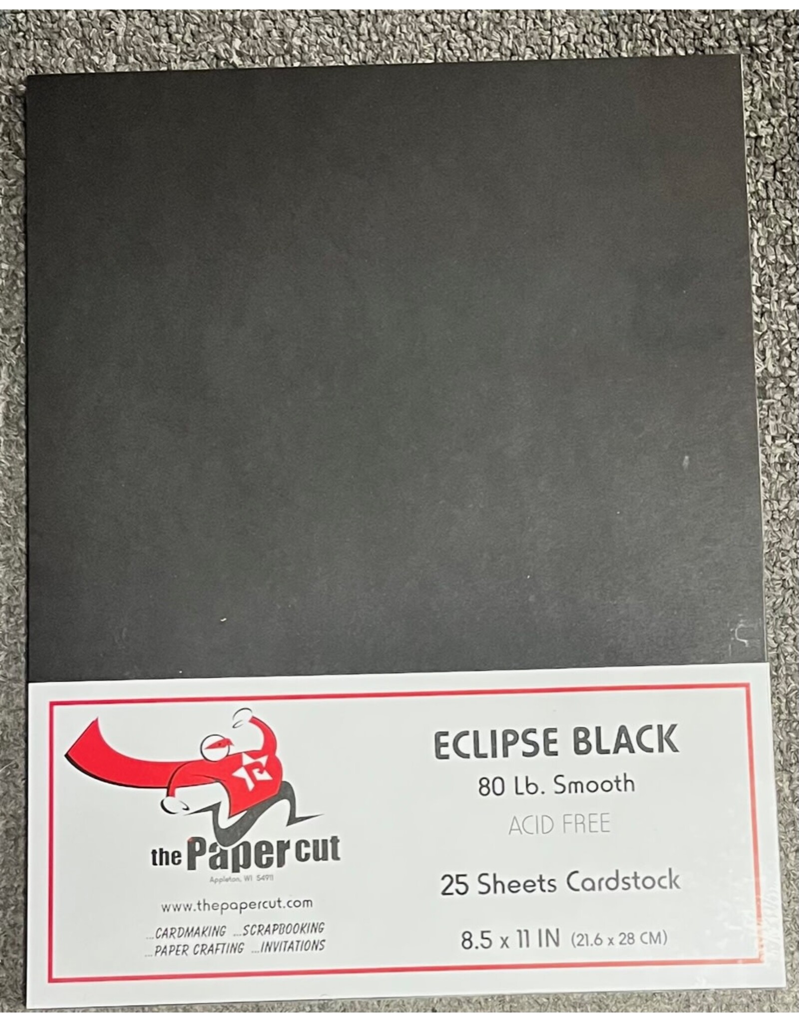 PAPER CUT THE PAPER CUT 80 LB ECLIPSE BLACK 8.5x11 CARDSTOCK 25 SHEETS
