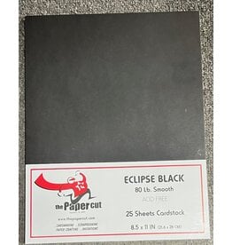 PAPER CUT THE PAPER CUT 80 LB ECLIPSE BLACK 8.5x11 CARDSTOCK 25 SHEETS