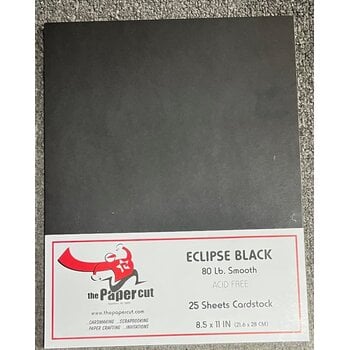PAPER CUT THE PAPER CUT 80 LB ECLIPSE BLACK 8.5x11 CARDSTOCK 25 SHEETS