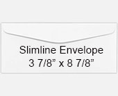 PAPER CUT THE PAPER CUT WHITE SLIMLINE ENVELOPES 3.88"x8.88" 25 PACK