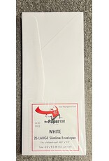 PAPER CUT THE PAPER CUT WHITE LARGE SLIMLINE ENVELOPES 4x9 25 PACK