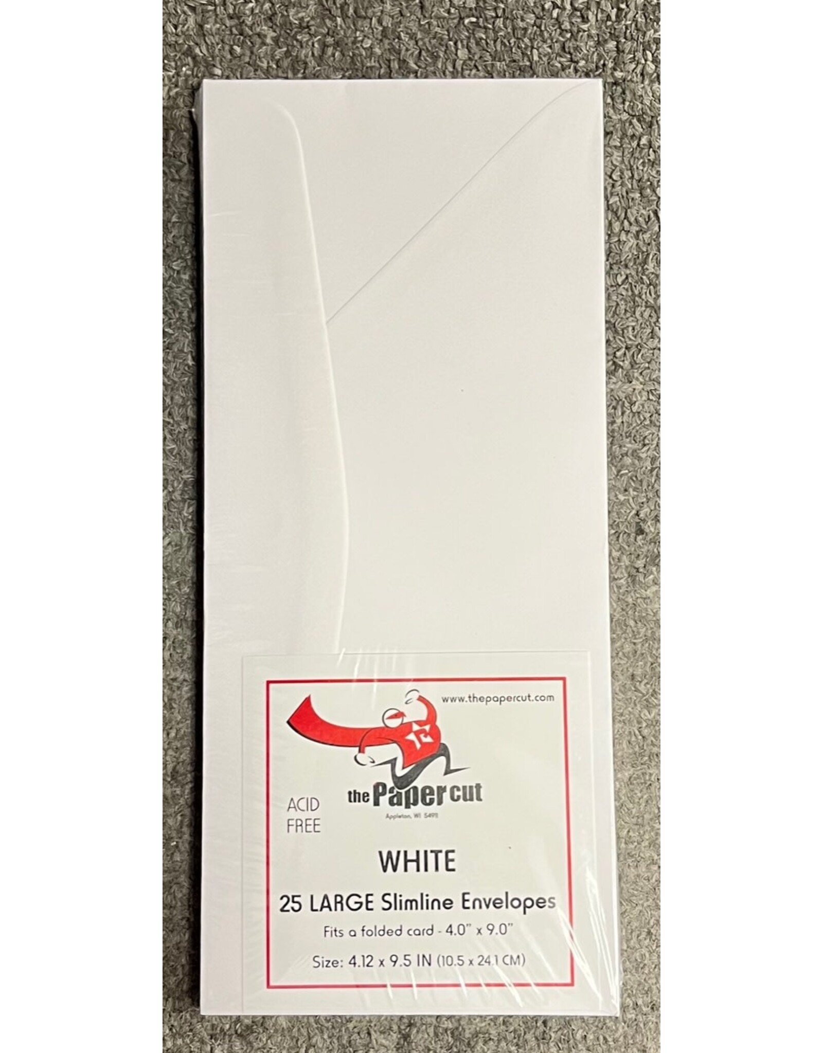 PAPER CUT THE PAPER CUT WHITE LARGE SLIMLINE ENVELOPES 4x9 25 PACK