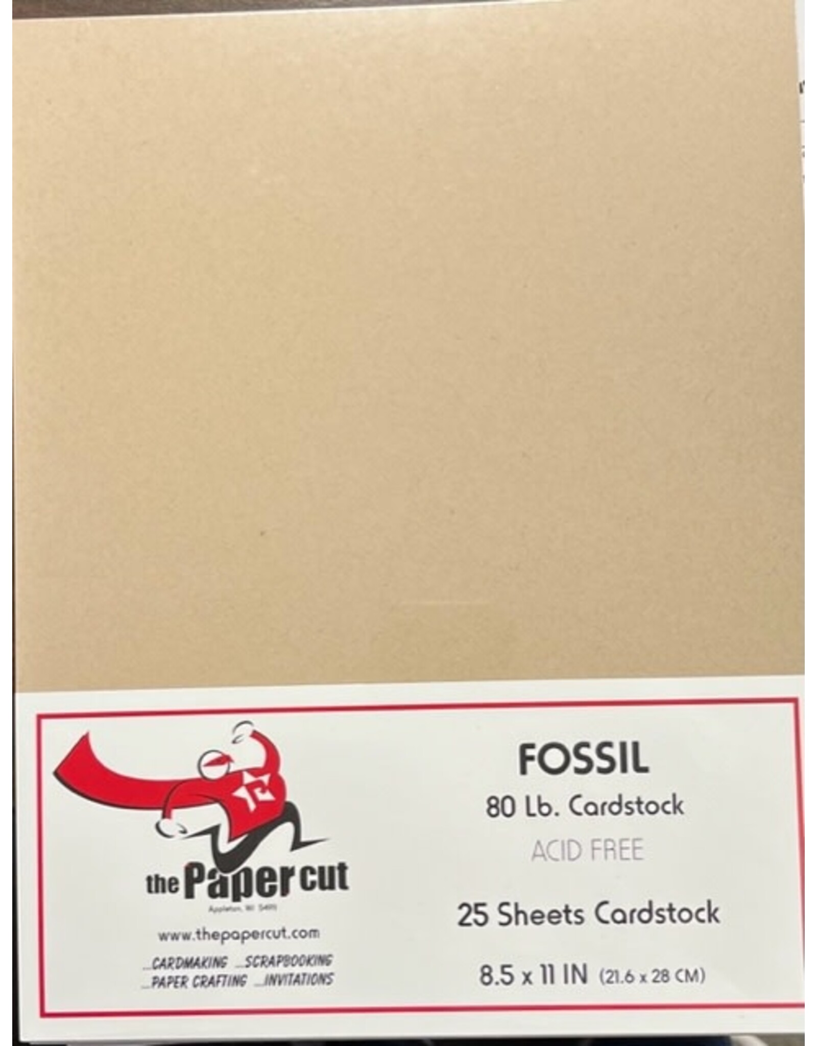 PAPER CUT THE PAPER CUT 80 LB FOSSIL 8.5x11 CARDSTOCK 25 SHEETS