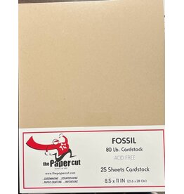 PAPER CUT THE PAPER CUT 80 LB FOSSIL 8.5x11 CARDSTOCK 25 SHEETS