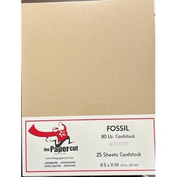 PAPER CUT THE PAPER CUT 80 LB FOSSIL 8.5x11 CARDSTOCK 25 SHEETS