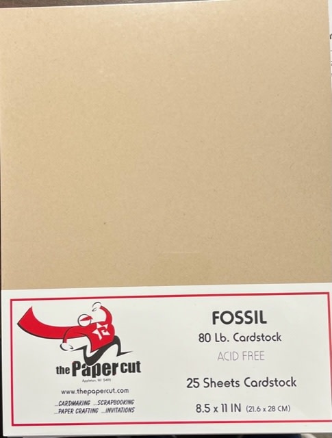 PAPER CUT THE PAPER CUT 80 LB FOSSIL 8.5x11 CARDSTOCK 25 SHEETS
