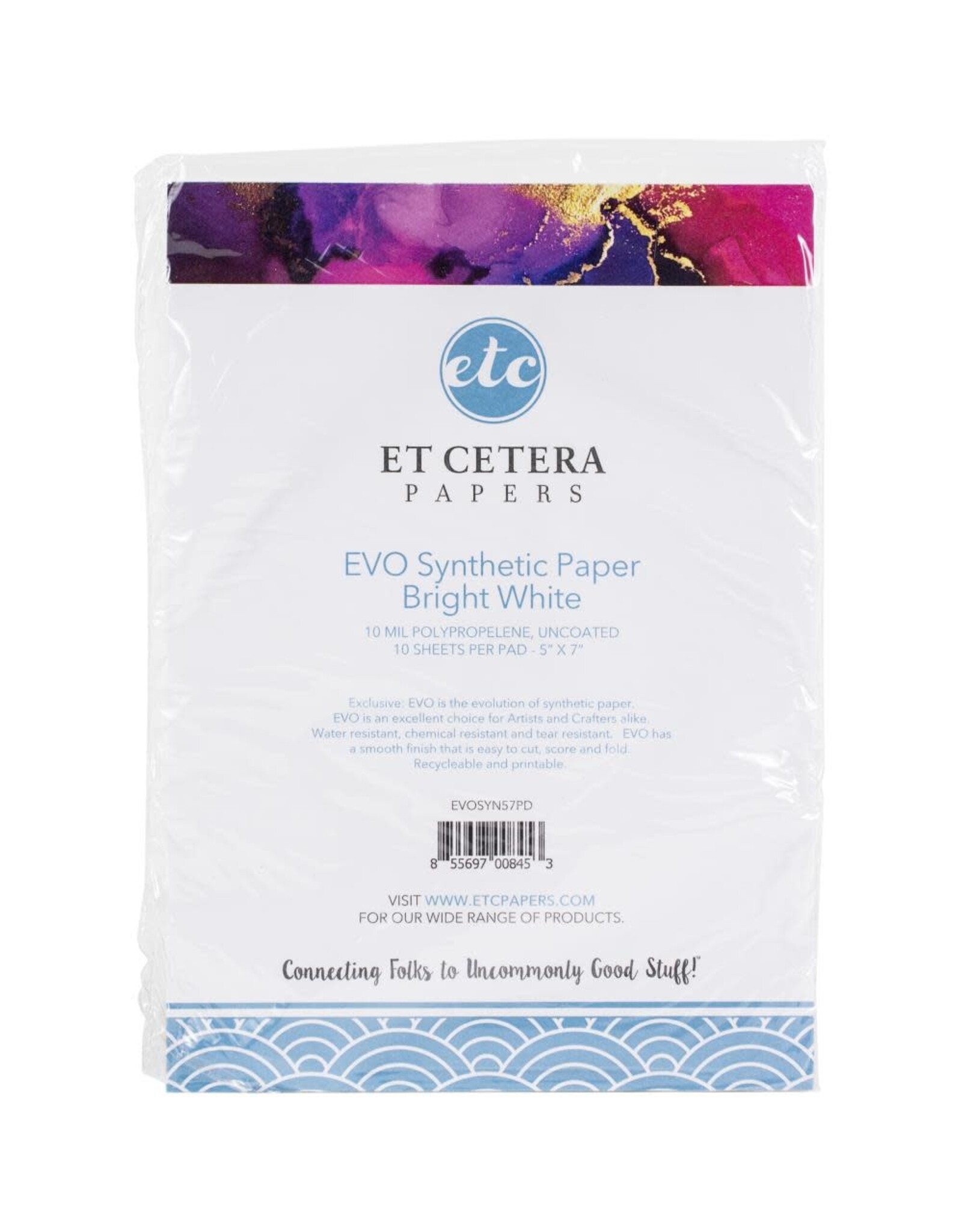 ET CETERA ET CETERA EVO BRIGHT WHITE SYNTHETIC PAPER 5x7 10/PK