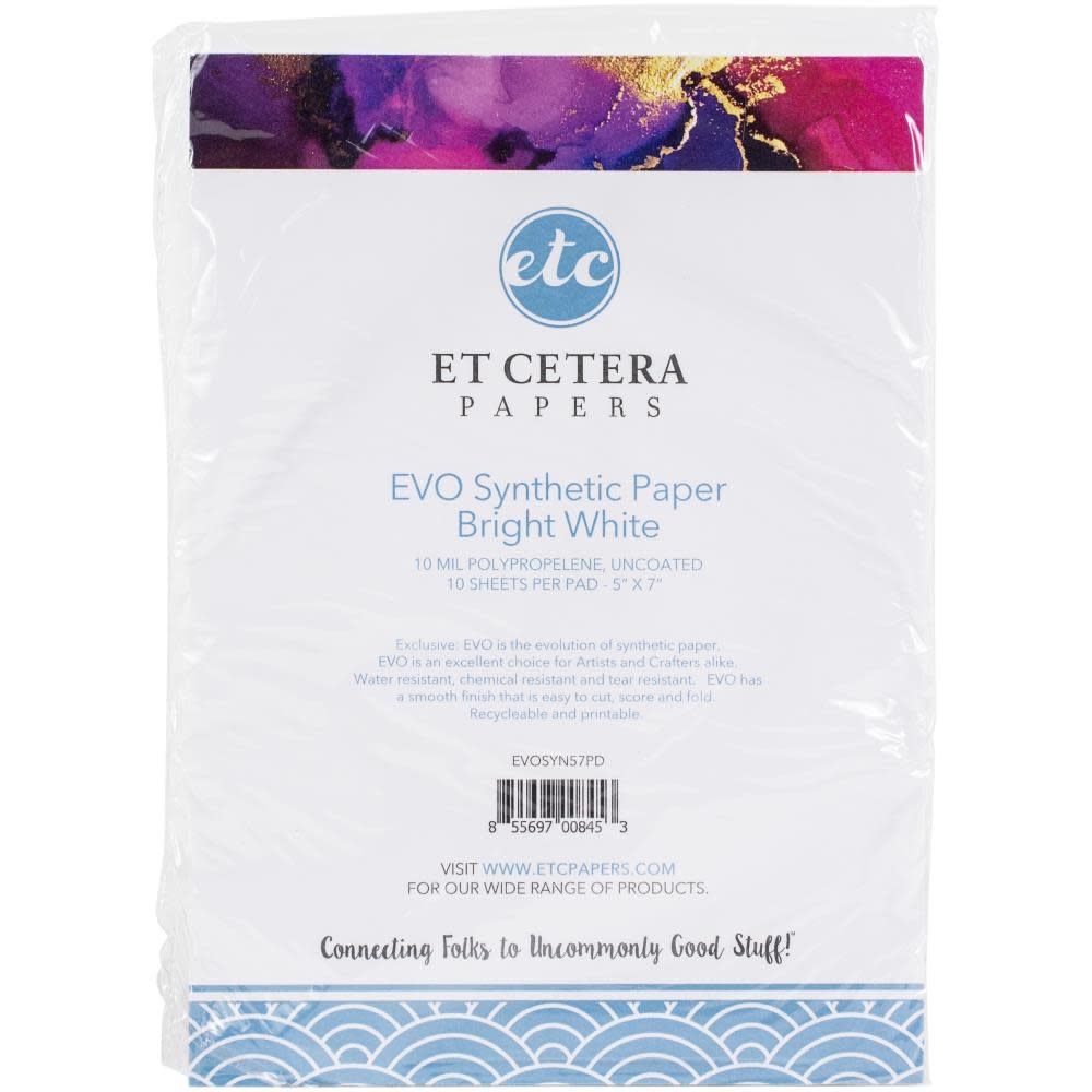 ET CETERA EVO BRIGHT WHITE SYNTHETIC PAPER 5x7 10/PK