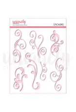 UNIQUELY CREATIVE UNIQUELY CREATIVE PINK FLOURISH PUFFY STICKERS