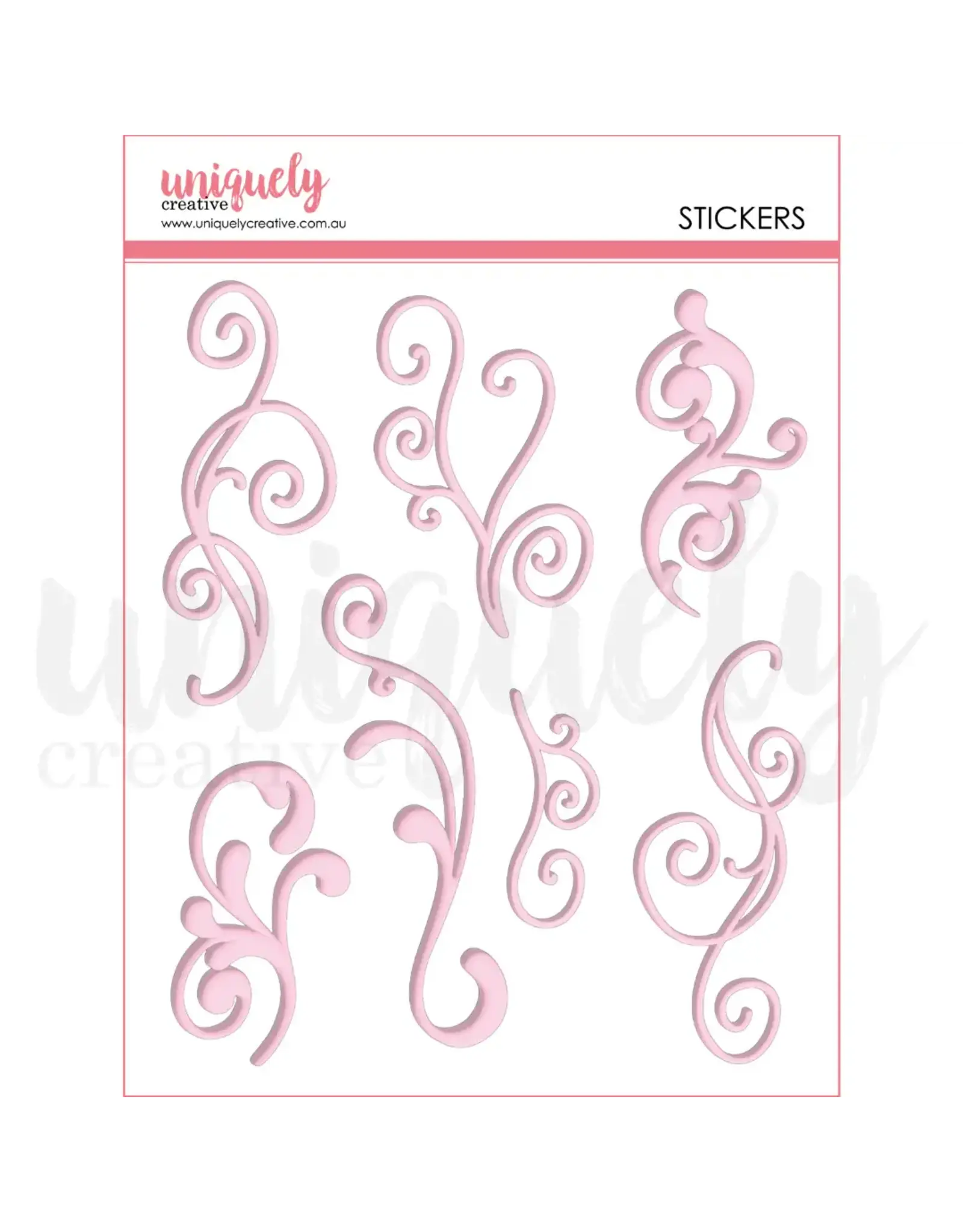 UNIQUELY CREATIVE UNIQUELY CREATIVE PINK FLOURISH PUFFY STICKERS
