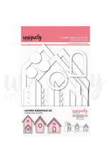 UNIQUELY CREATIVE UNIQUELY CREATIVE LAYERED BIRDHOUSE SET CHIPBOARD SHAPES