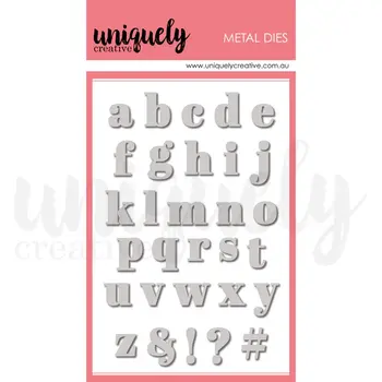 UNIQUELY CREATIVE UNIQUELY CREATIVE SERIF LOWERCASE ALPHA DIE SET