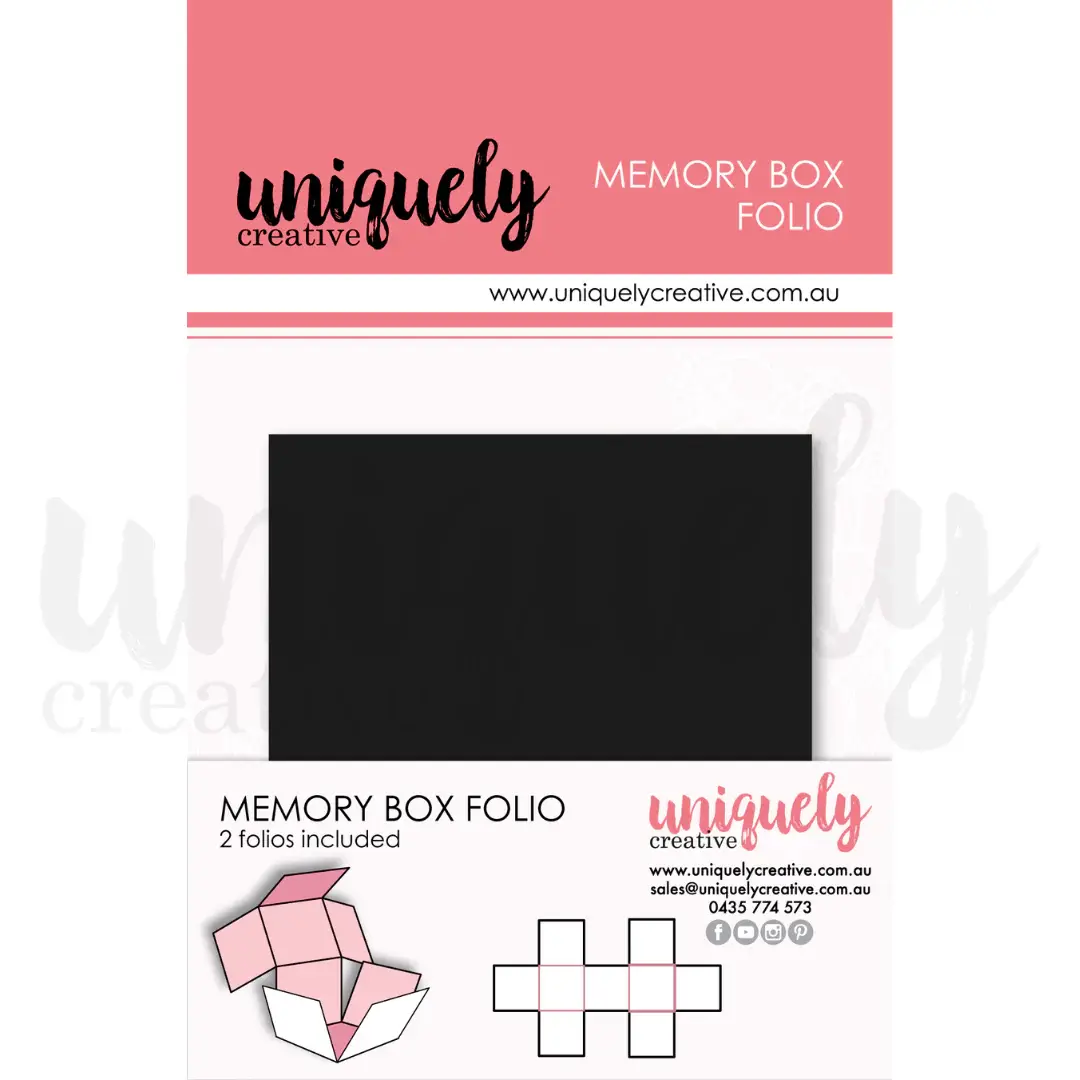UNIQUELY CREATIVE UNIQUELY CREATIVE BLACK MEMORY BOX FOLIO