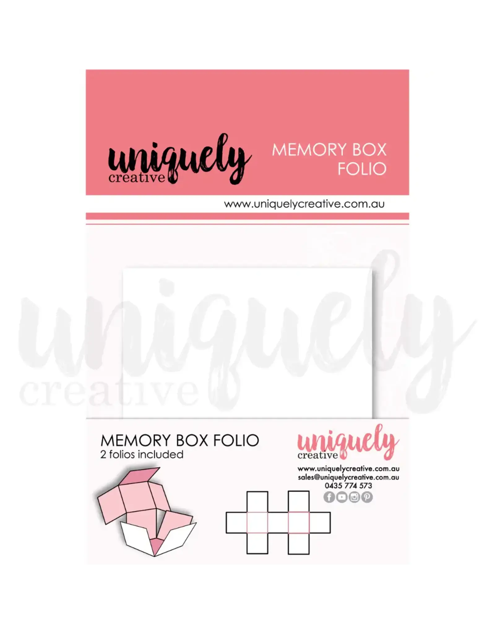 UNIQUELY CREATIVE UNIQUELY CREATIVE WHITE MEMORY BOX FOLIO