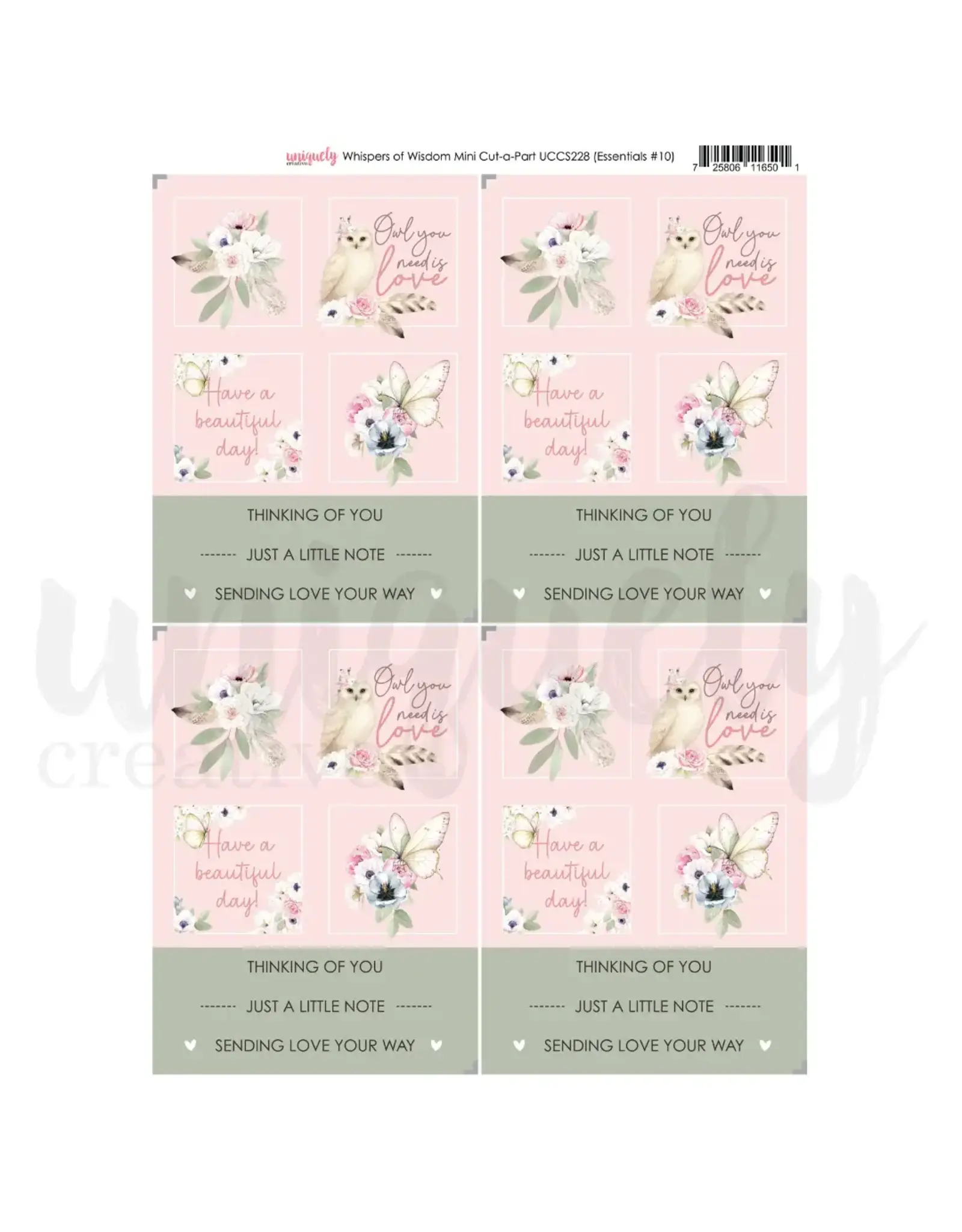 UNIQUELY CREATIVE UNIQUELY CREATIVE WHISPERS OF WISDOM CUT-A-PARTS