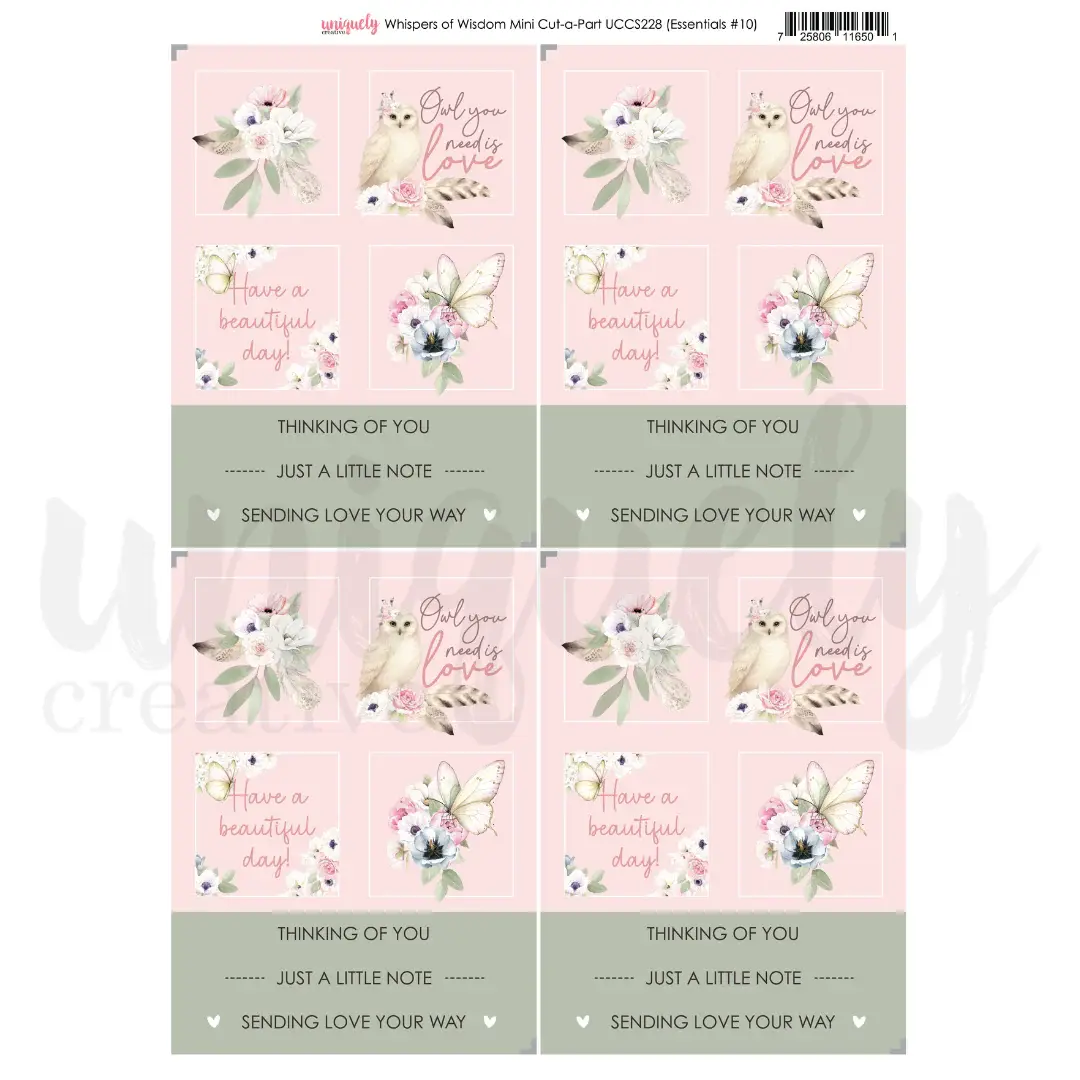 UNIQUELY CREATIVE UNIQUELY CREATIVE WHISPERS OF WISDOM CUT-A-PARTS