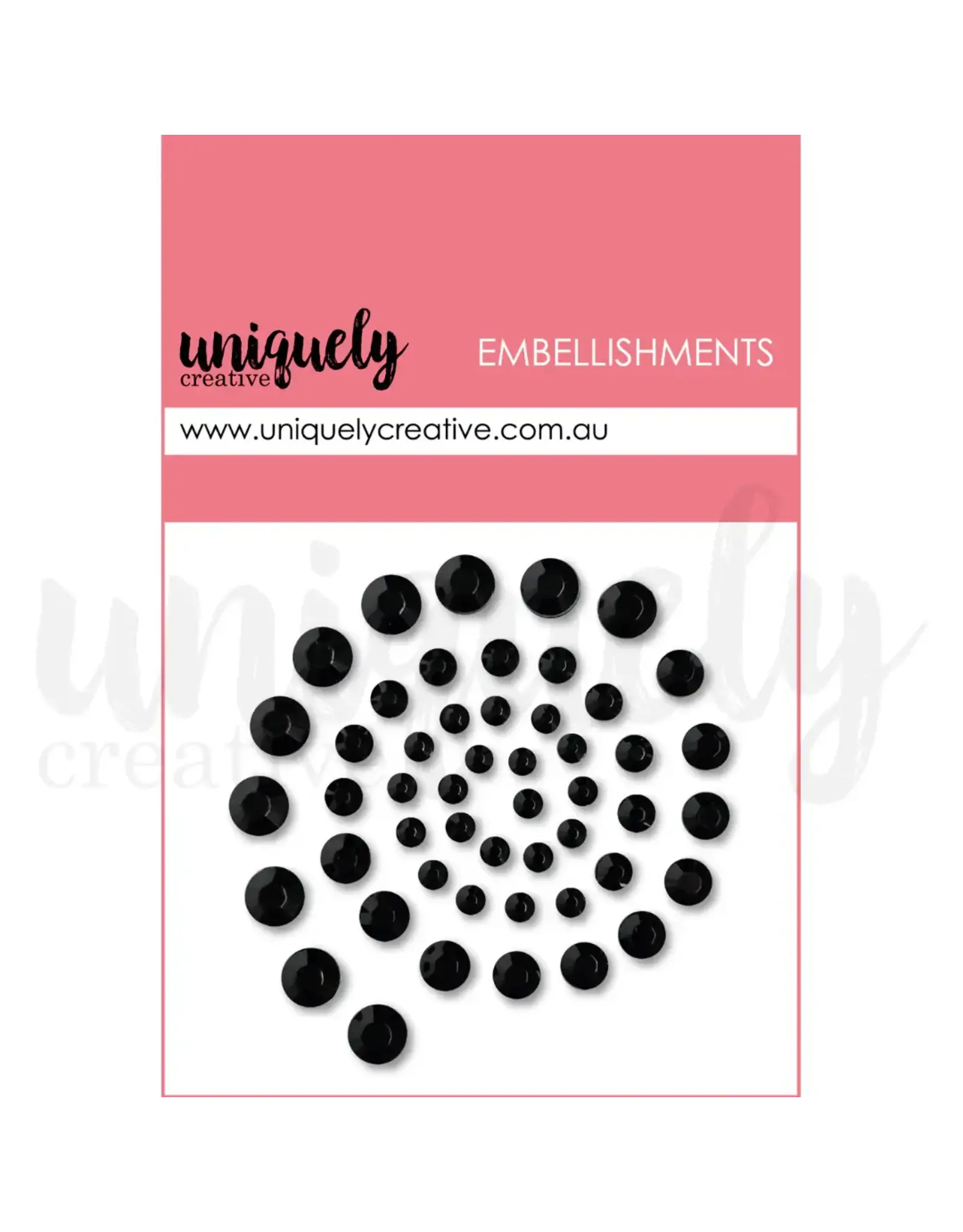 UNIQUELY CREATIVE UNIQUELY CREATIVE BLACK RHINESTONES
