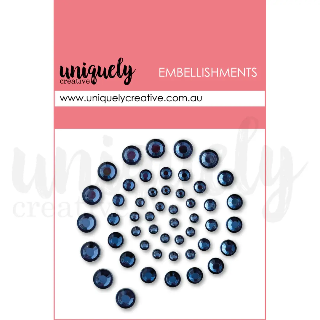 UNIQUELY CREATIVE UNIQUELY CREATIVE NAVY RHINESTONES