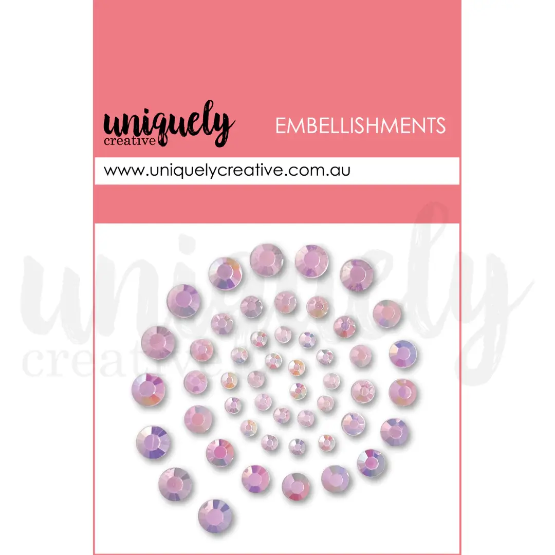 UNIQUELY CREATIVE UNIQUELY CREATIVE LAVENDER RHINESTONES