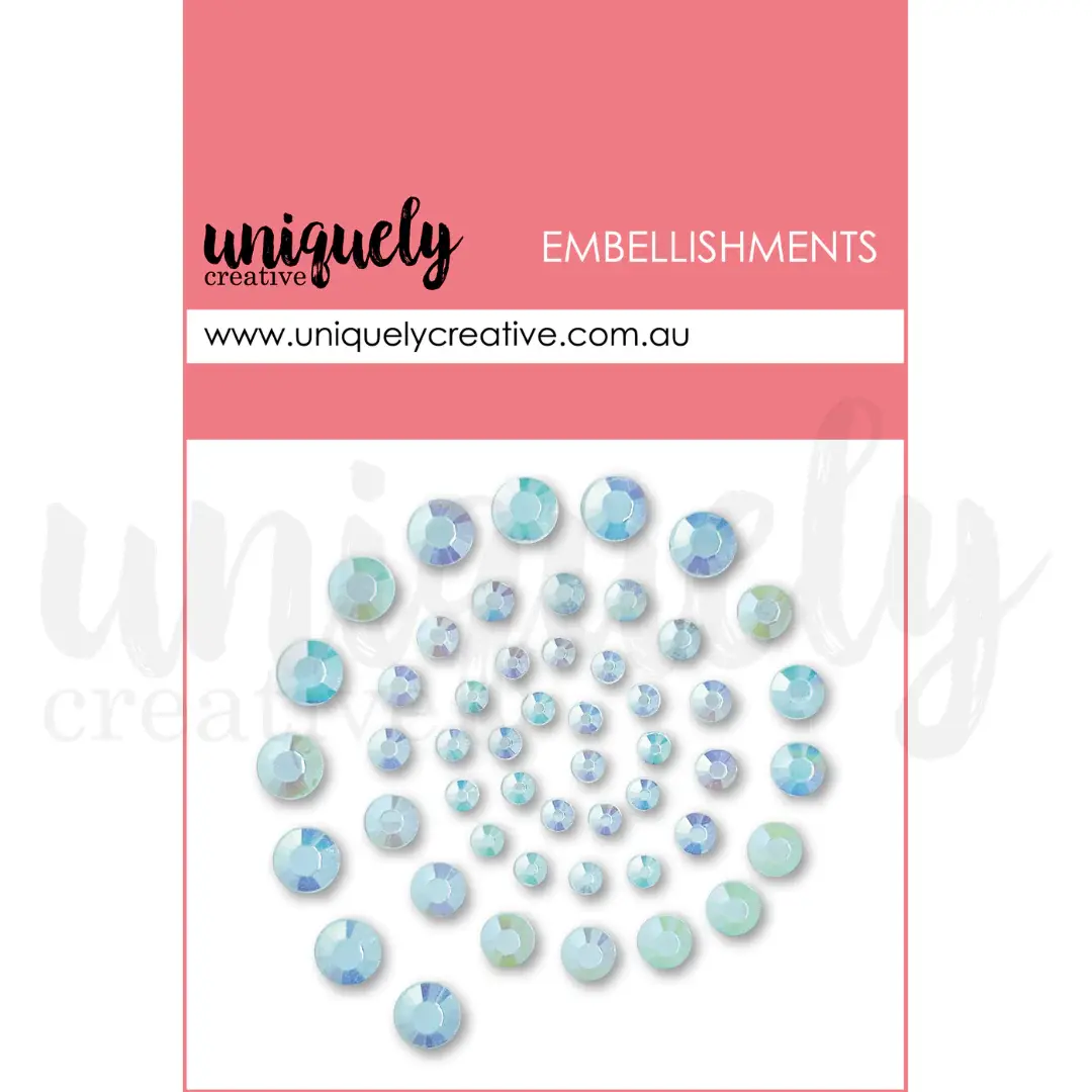 UNIQUELY CREATIVE UNIQUELY CREATIVE LIGHT BLUE RHINESTONES