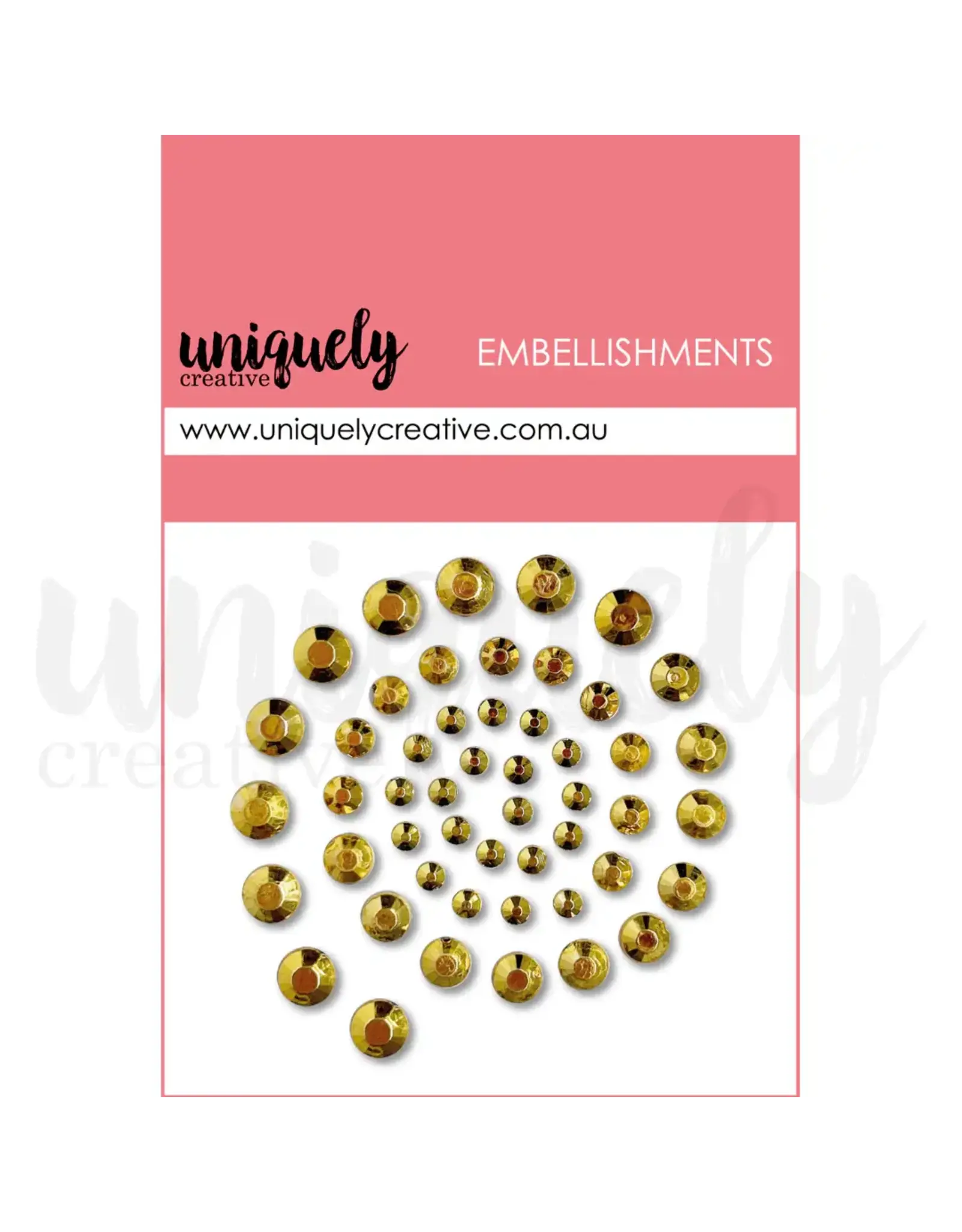 UNIQUELY CREATIVE UNIQUELY CREATIVE GOLD RHINESTONES