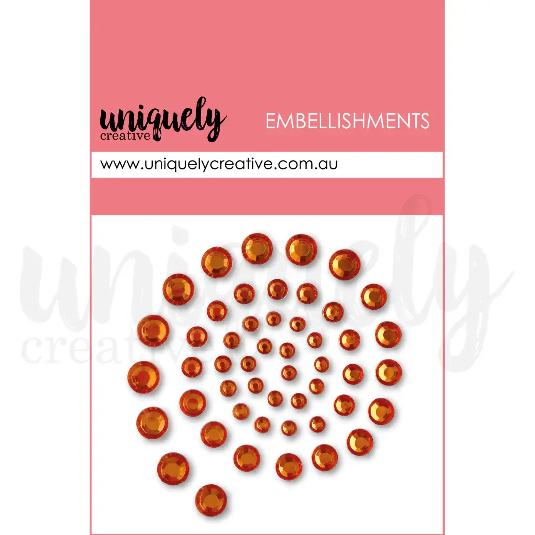UNIQUELY CREATIVE UNIQUELY CREATIVE PEACH RHINESTONES