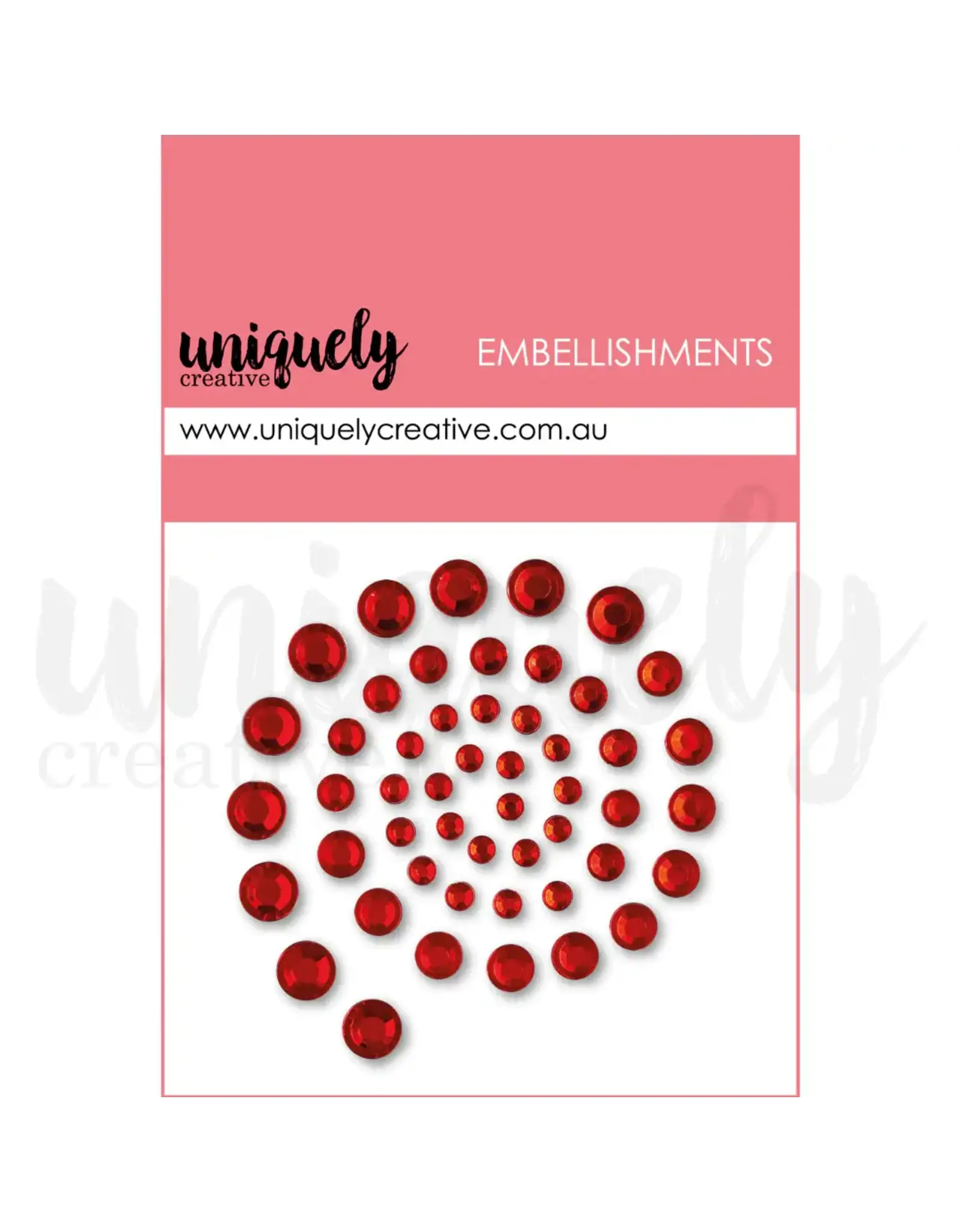 UNIQUELY CREATIVE UNIQUELY CREATIVE RED RHINESTONES