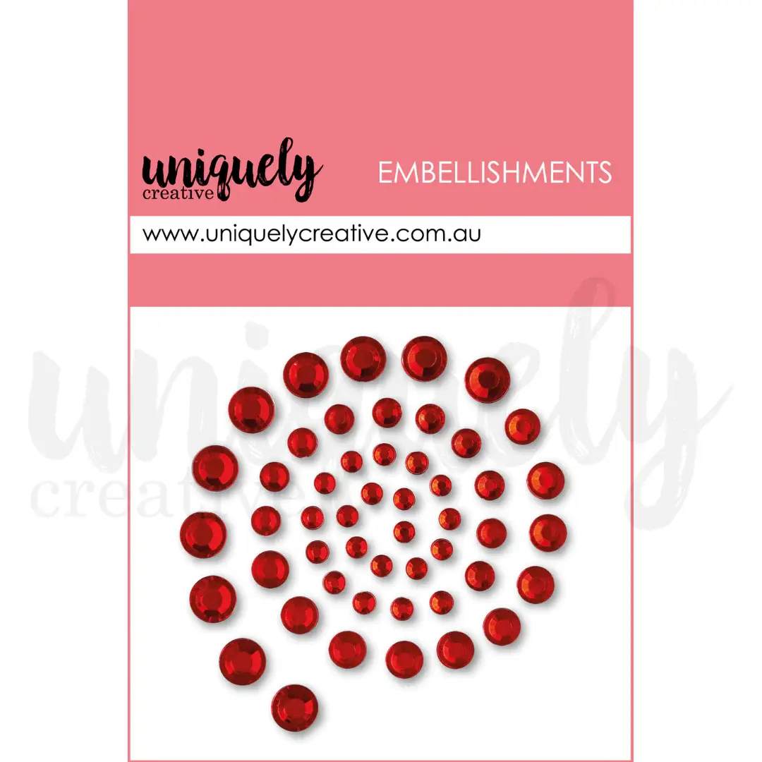 UNIQUELY CREATIVE UNIQUELY CREATIVE RED RHINESTONES