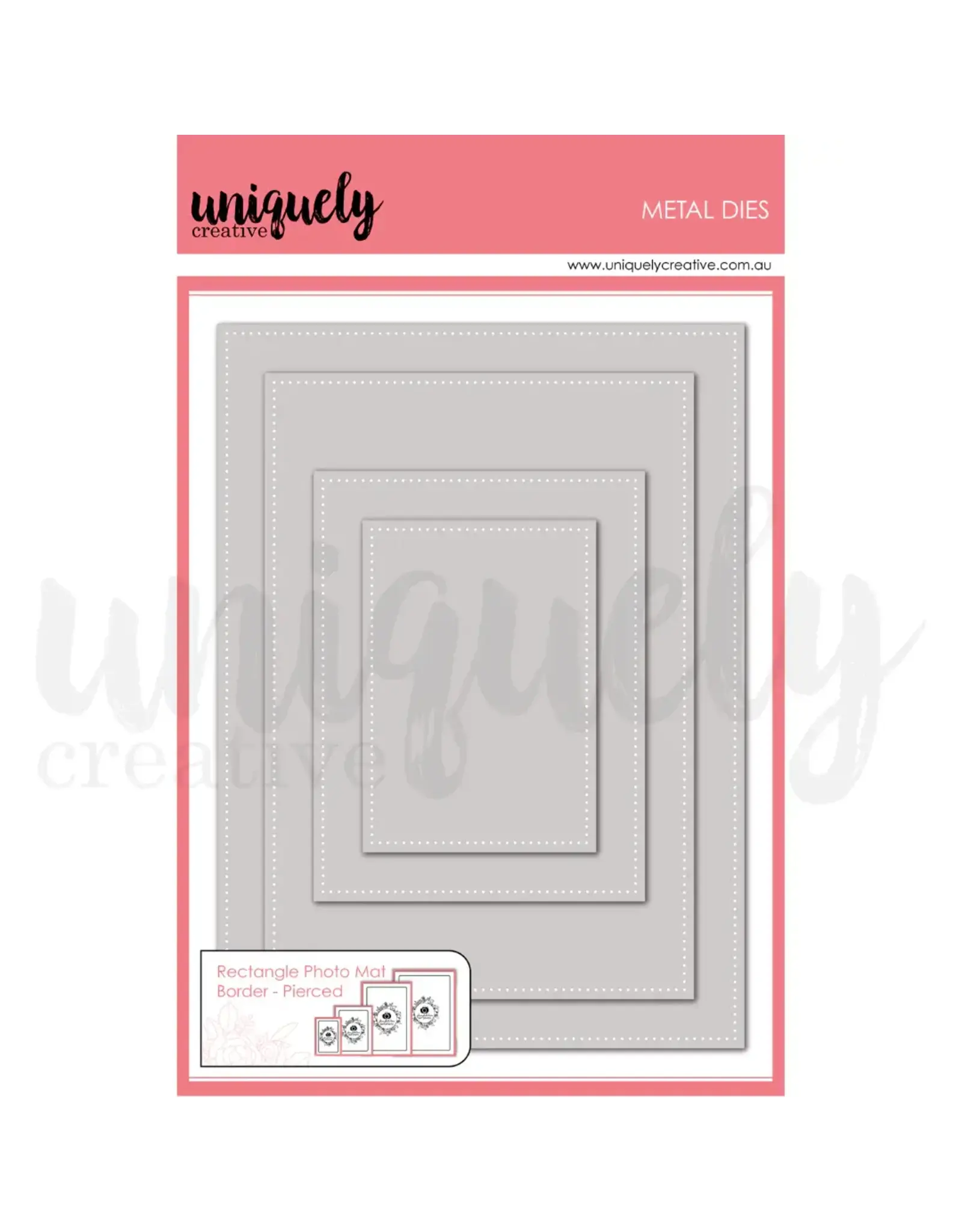 UNIQUELY CREATIVE UNIQUELY CREATIVE PIERCED RECTANGLE PHOTO MAT BORDER DIE SET