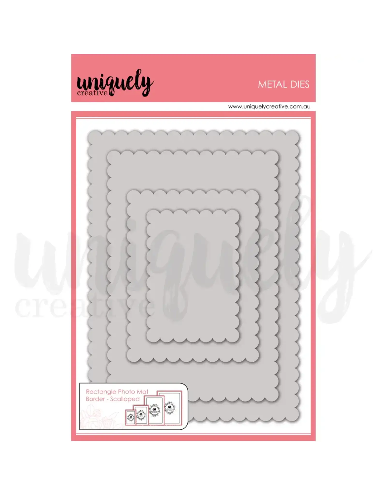 UNIQUELY CREATIVE UNIQUELY CREATIVE SCALLOPED RECTANGLE PHOTO MAT BORDER DIE SET