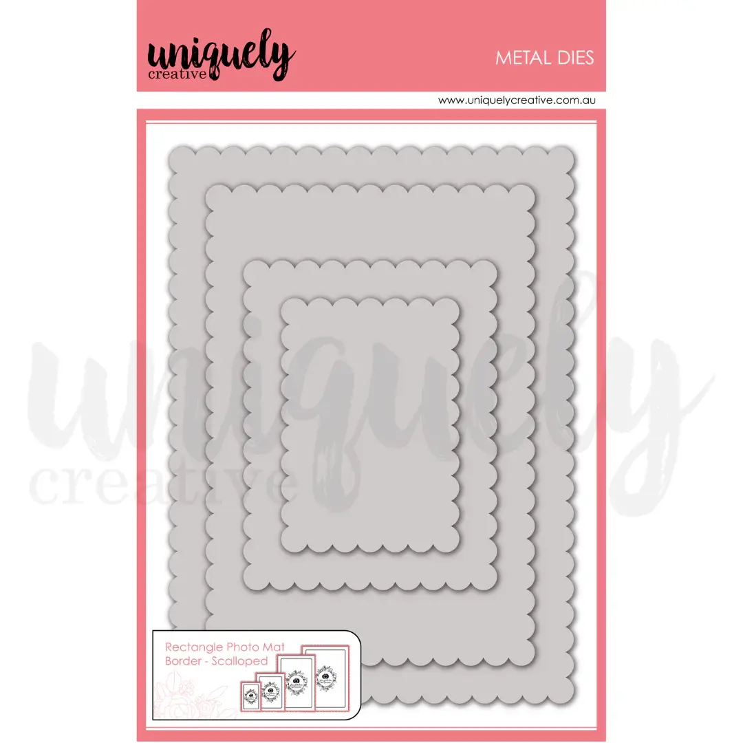 UNIQUELY CREATIVE UNIQUELY CREATIVE SCALLOPED RECTANGLE PHOTO MAT BORDER DIE SET