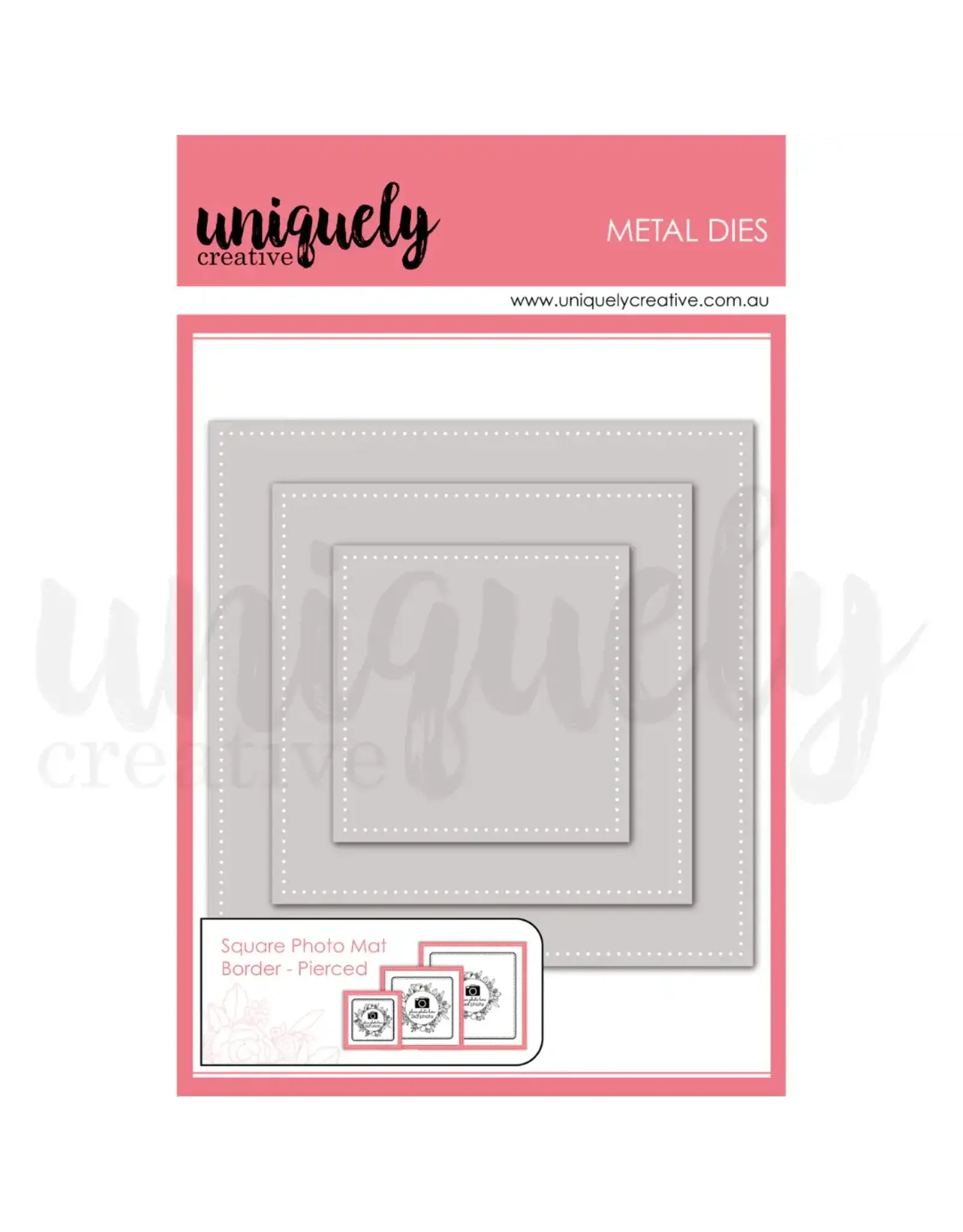 UNIQUELY CREATIVE UNIQUELY CREATIVE PIERCED SQUARE PHOTO MAT BORDER DIE SET