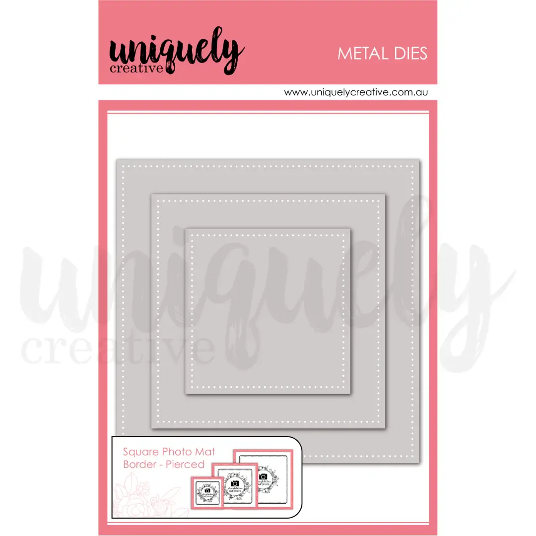 UNIQUELY CREATIVE UNIQUELY CREATIVE PIERCED SQUARE PHOTO MAT BORDER DIE SET