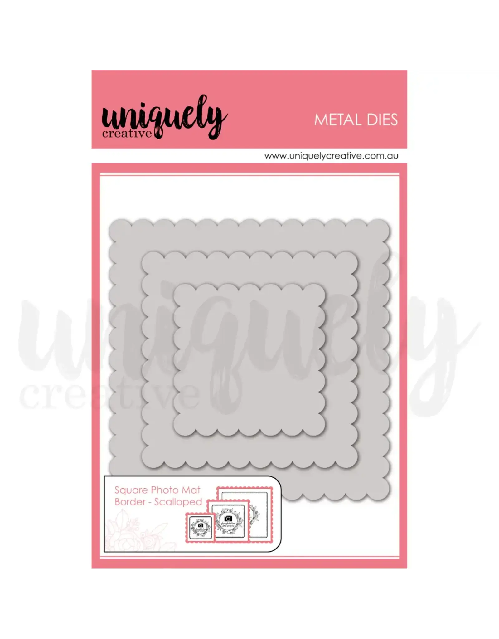 UNIQUELY CREATIVE UNIQUELY CREATIVE SCALLOPED SQUARE PHOTO MAT BORDER DIE SET