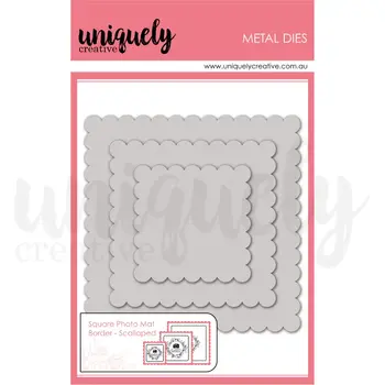 UNIQUELY CREATIVE UNIQUELY CREATIVE SCALLOPED SQUARE PHOTO MAT BORDER DIE SET