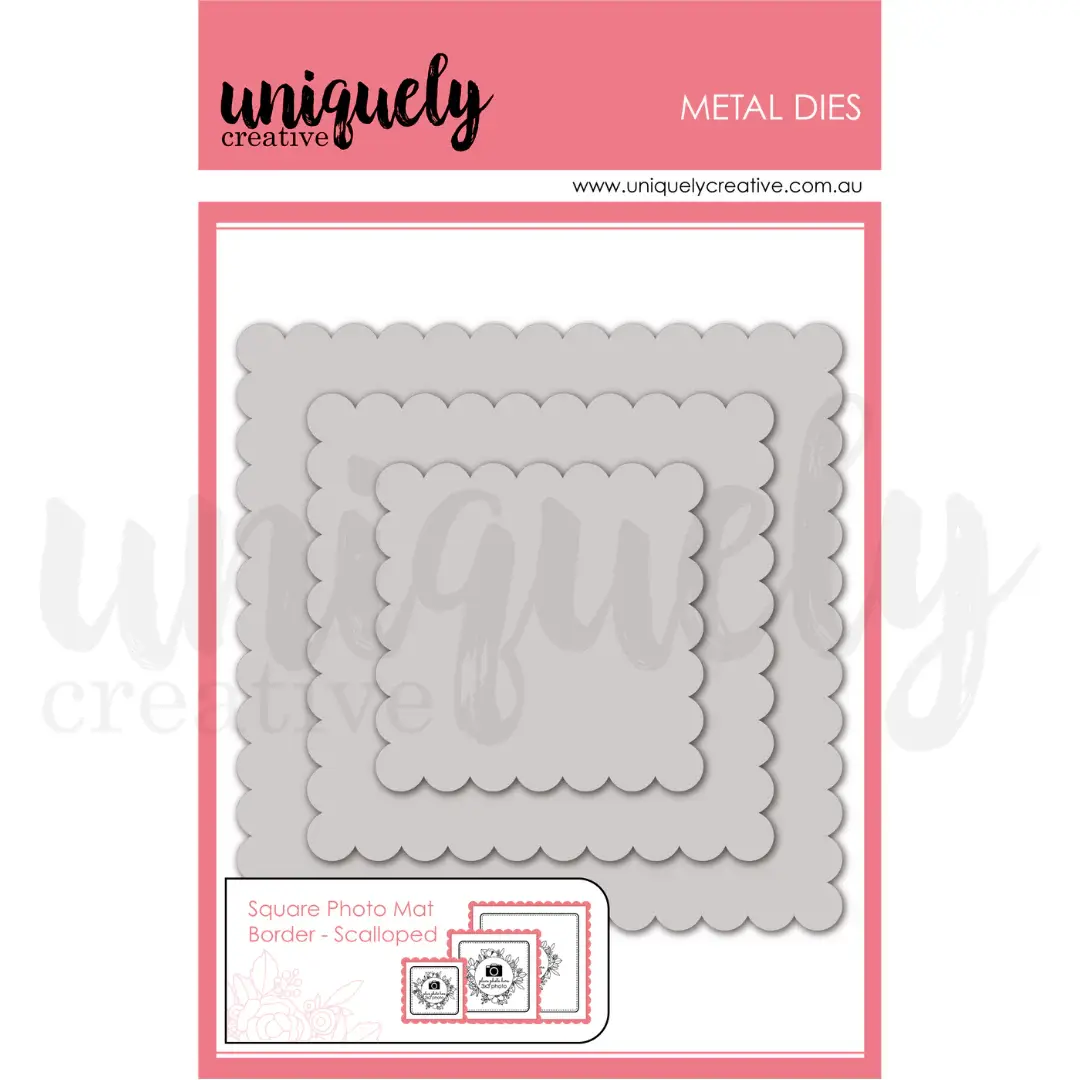 UNIQUELY CREATIVE UNIQUELY CREATIVE SCALLOPED SQUARE PHOTO MAT BORDER DIE SET