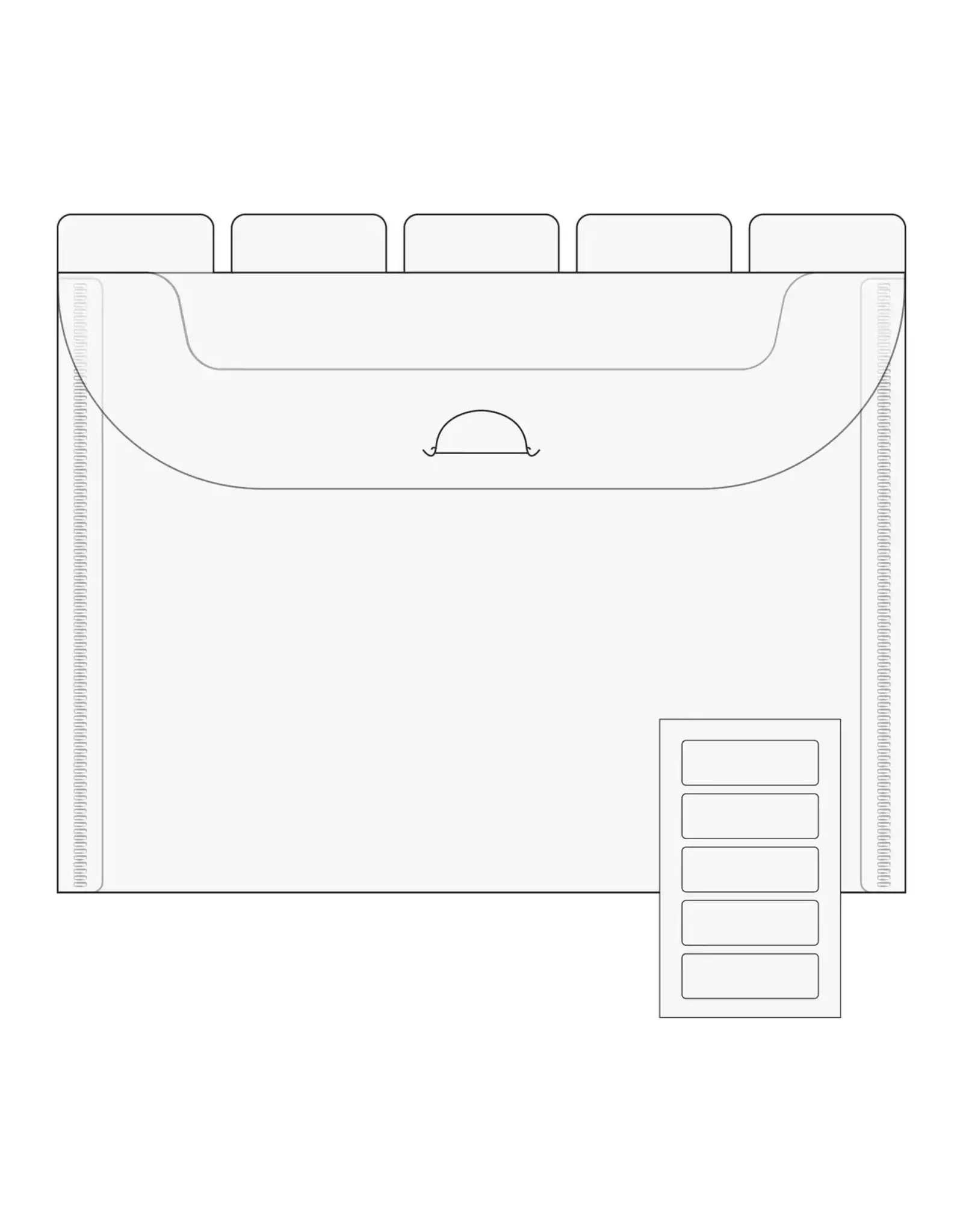 THE ORGANIZED OPTION THE ORGANIZED OPTION 5x7 FLIP FLAP TABBED DIVIDER POCKETS 10/PK
