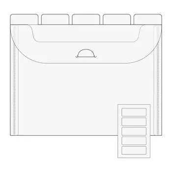 THE ORGANIZED OPTION THE ORGANIZED OPTION 5x7 FLIP FLAP TABBED DIVIDER POCKETS 10/PK