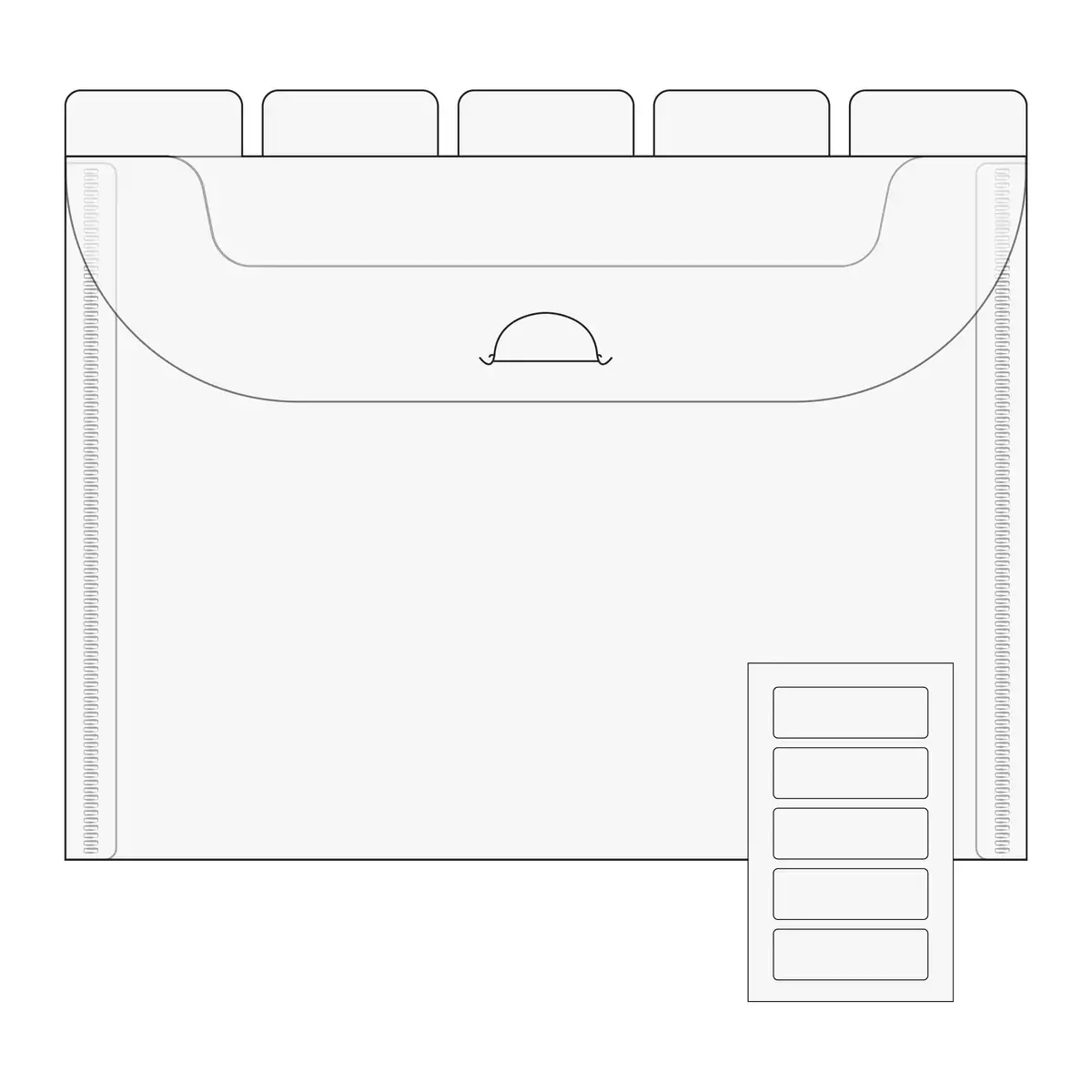 THE ORGANIZED OPTION THE ORGANIZED OPTION 5x7 FLIP FLAP TABBED DIVIDER POCKETS 10/PK