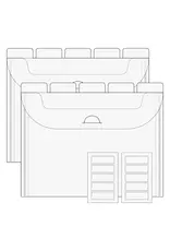 THE ORGANIZED OPTION THE ORGANIZED OPTION 5x7 FLIP FLAP TABBED DIVIDER POCKETS 10/PK