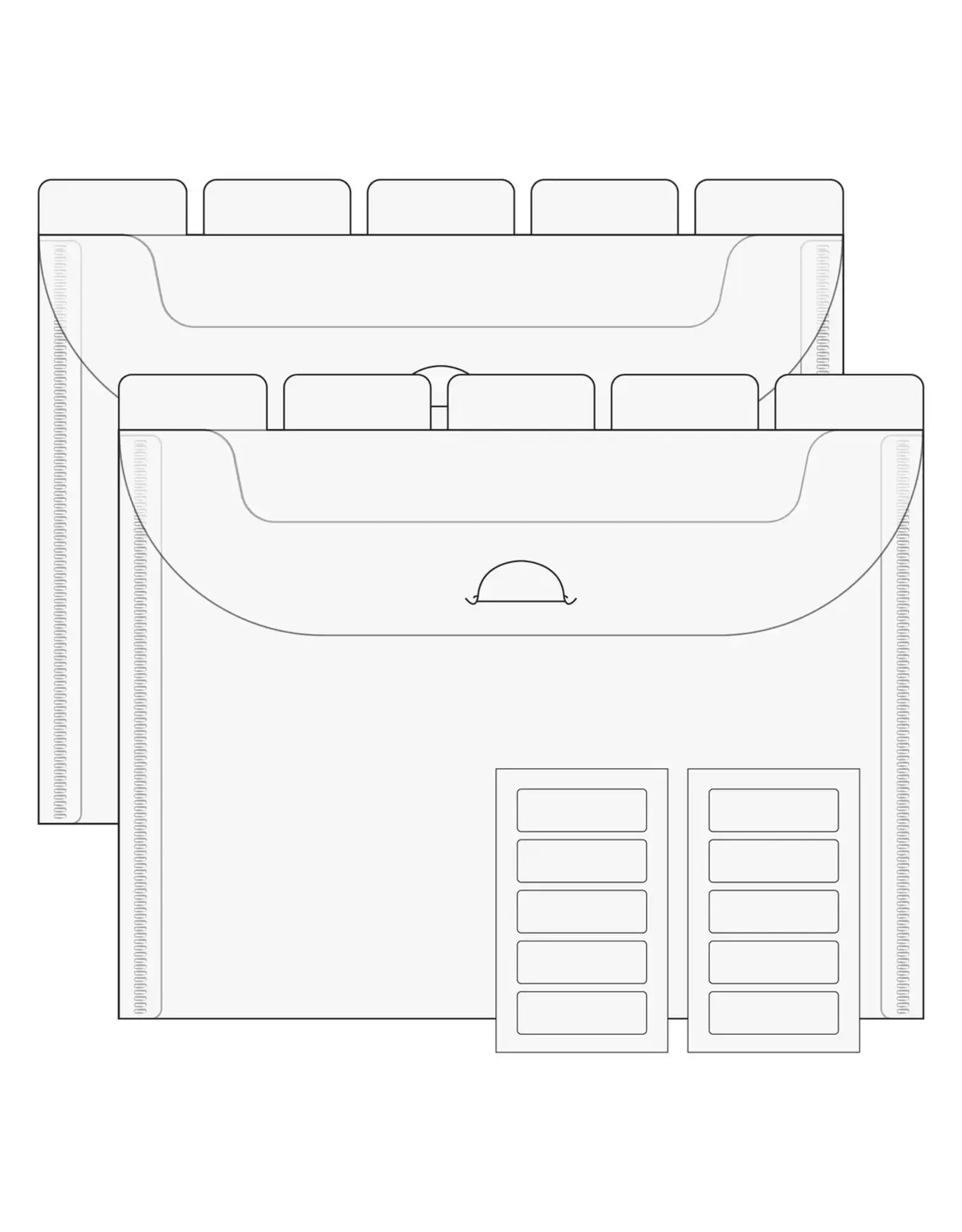 THE ORGANIZED OPTION THE ORGANIZED OPTION 5x7 FLIP FLAP TABBED DIVIDER POCKETS 10/PK