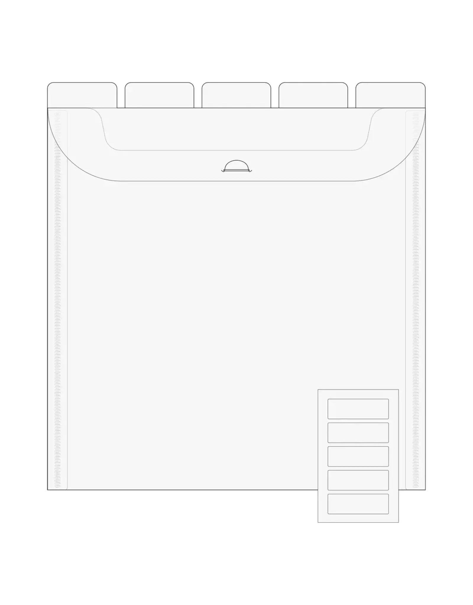 THE ORGANIZED OPTION THE ORGANIZED OPTION 12x12 FLIP FLAP TABBED DIVIDER POCKETS 10/PK