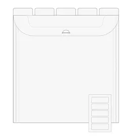 THE ORGANIZED OPTION THE ORGANIZED OPTION 12x12 FLIP FLAP TABBED DIVIDER POCKETS 10/PK