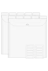 THE ORGANIZED OPTION THE ORGANIZED OPTION 12x12 FLIP FLAP TABBED DIVIDER POCKETS 10/PK