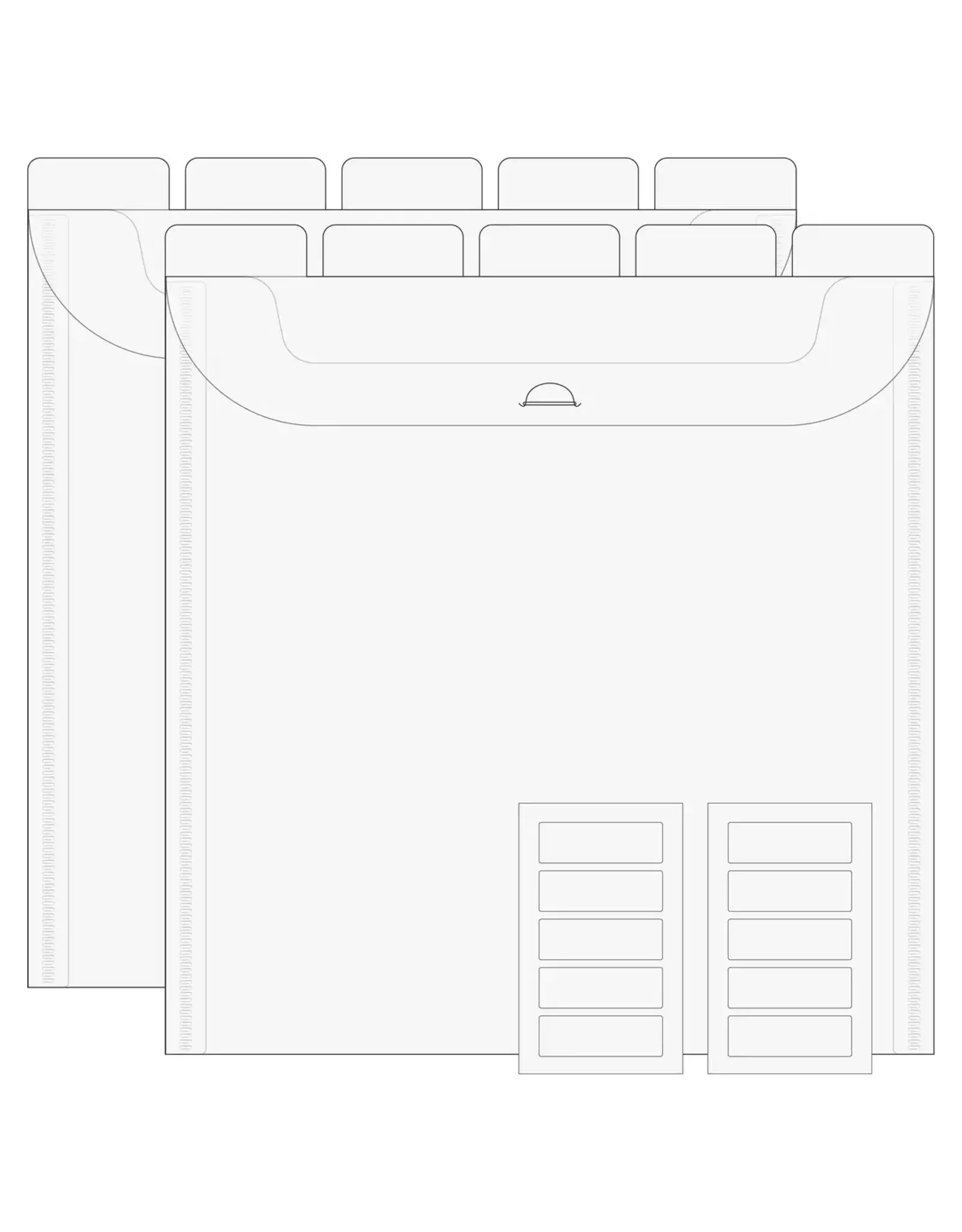 THE ORGANIZED OPTION THE ORGANIZED OPTION 12x12 FLIP FLAP TABBED DIVIDER POCKETS 10/PK