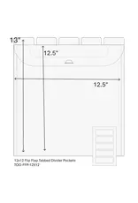 THE ORGANIZED OPTION THE ORGANIZED OPTION 12x12 FLIP FLAP TABBED DIVIDER POCKETS 10/PK
