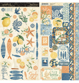 GRAPHIC 45 GRAPHIC 45 SCENIC ROUTE CARDSTOCK STICKER SET